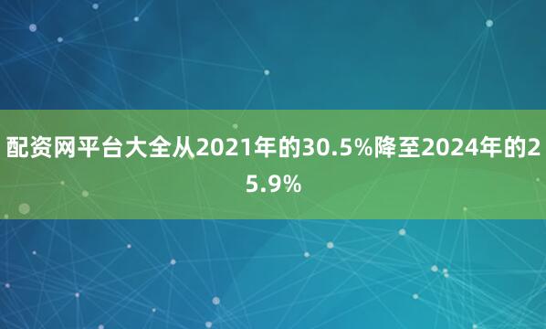 配资网平台大全从2021年的30.5%降至2024年的25.9%
