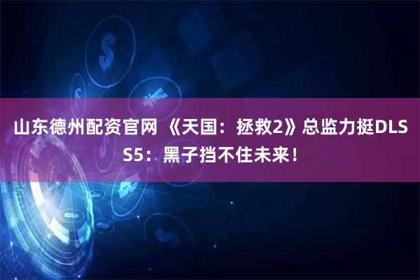 山东德州配资官网 《天国：拯救2》总监力挺DLSS5：黑子挡不住未来！