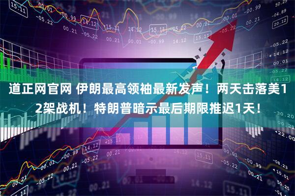 道正网官网 伊朗最高领袖最新发声！两天击落美12架战机！特朗普暗示最后期限推迟1天！