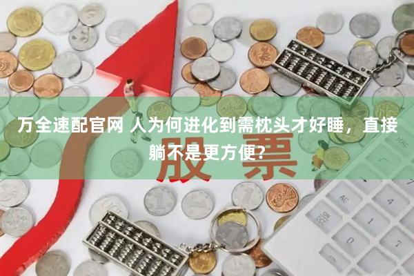 万全速配官网 人为何进化到需枕头才好睡，直接躺不是更方便？